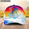 Maxcorners Fishing Vibrant Sunset Personalized Cap (13 Breeds)