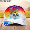 Maxcorners Fishing Vibrant Sunset Personalized Cap (13 Breeds)