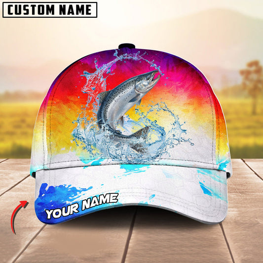 Maxcorners Fishing Vibrant Sunset Personalized Cap (13 Breeds)