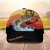 Maxcorners Fishing Mountain Lake Legend Personalized Cap (13 Breeds)