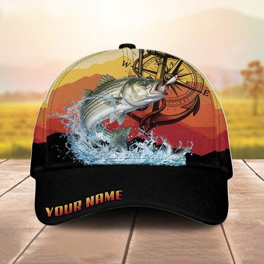 Maxcorners Fishing Mountain Lake Legend Personalized Cap (13 Breeds)