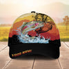 Maxcorners Fishing Mountain Lake Legend Personalized Cap (13 Breeds)