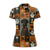 Maxcorners Dachshund Golf Shirt For Dog Lover, Halloween Pattern Golf Shirt, Crazy Golf Shirt For Men