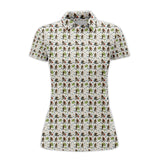 Maxcorners Pattern Golf Shirt For Men, Funny Christmas Golf Shirt, Bigfoot Golf Shirt