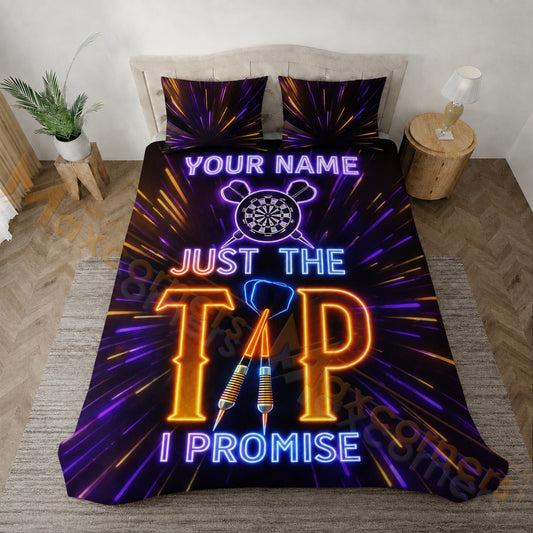 Maxcorners Darts Purple Orange Neon Just The Tip Bedding Set 3D All Over Printed