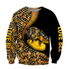 Maxcorners Premium Unisex All Over Printed Love Bee Shirts LM1304