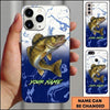 Maxcorners Fishing Phone Case Liquid Flow Texture Custom Name Phone Case