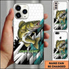 Maxcorners Fishing Phone Case Hexagon Honeycomb Pattern Custom Name Phone Case
