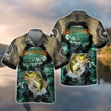 Maxcorners Walleye Fishing All Over Print 3D Hawaiian Shirt