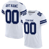 Maxcorners Custom White Navy-White Mesh Authentic Football Jersey LM2605