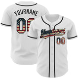Maxcorners Custom Black Pink-Light Blue Premium American Flag Fashion Baseball Jersey LM0210