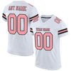 Maxcorners Custom White Medium Pink-Black Mesh Authentic Football Jersey LM2605