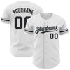 Maxcorners Custom White Black-Gray Authentic Baseball Jersey LM2605
