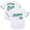 Maxcorners Custom White Kelly Green Mesh Authentic Throwback Baseball Jersey LM2605