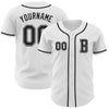 Maxcorners Custom White Black Authentic Baseball Jersey LM2605