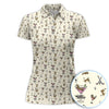 Maxcorners Funny Dachshund Golf Polos, Weenies Dog And Martinis Pattern Shirt For Men, Crazy Golf Shirt For Golfer