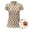 Maxcorners Christmas Dachshund Golf Polos, Cute Holiday Dog Golfer Shirt, Xmas Golf Gift For Golfer
