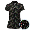 Maxcorners Funny Dachshund Pattern Golf Shirt For Men, Christmas Golf Polos, Xmas Golf Shirt For Golfer