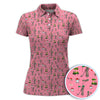 Maxcorners Funny Dachshund Pattern Golf Shirt For Men, Christmas Golf Polos, Xmas Golf Shirt For Golfer