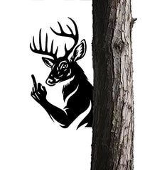 Maxcorners Funny Deer Hunting Metal Sign WITH LED/WITHOUT LED - Humorous Buck Yard Decor, Gag Gift for Hunters & Outdoor Enthusiasts LM0110