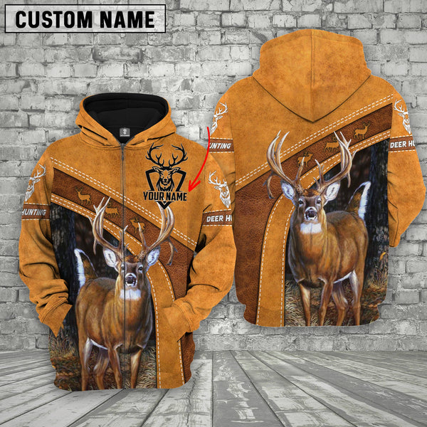 Maxcorners Custom Name Hunting Deer Orange Style Shirt 3D All Over Printed Clothes