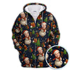 Maxcorners Personalized Face Christmas Polos, Custom Photo Snowman Golf Shirt, Funny Xmas Gift For Golfer