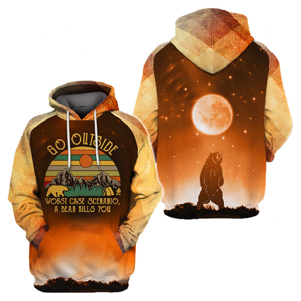 Maxcorners Bear Camping 3D All Over Printed Shirt