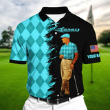 Max Corner Pride Premium Golfaholic Old Man, Golf Polo Shirts Multicolored Custom Name
