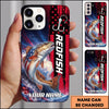 Maxcorners Fishing American Flag Personalized Name 3D Phone Case  (13 Fish Species)