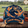 Maxcorners Clay Pigeon Trap Shooting Grim Reaper Skull Shotgun Fire Smoke Custom Name Classic Cap