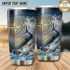 Maxcorners Fishing Tumbler Forest Topographic Compass Design Personalized Name Tumbler (13 Species)