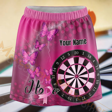 Maxcorners Darts Pink Floral Love Dartboard Personalized 3D Skort, Skirts With Shorts