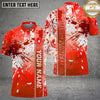 Maxcorners Pickleball Polo Paint Splatter Team Style Multiple Options Personalized Name, Team Name 3D Shirt