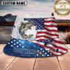 Maxcorners Fishing Vibrant Camo Fishing Adventure with Dynamic Splash Personalized Name 3D Bucket Hat (13 Fish Species)