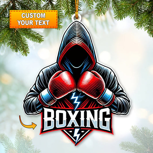 Maxcorners Custom Name Boxing Ornament, Christmas Gift for Boxing Lover4 2D Flat LM2111