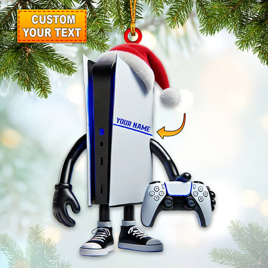 Maxcorners Custom Name Gamer Ornament, Game Lover Christmas Gift 2D Flat LM2111