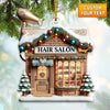 Maxcorners Custom Name Hair Salon Ornament, Hairdresser Christmas Gift 2D Flat LM2111