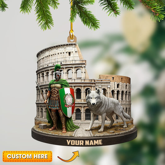 Maxcorners Italy, Home Decor, Christmas Ornament, Personalized Ornament 2D Flat LM2111