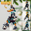 Maxcorners Football Duck Christmas Ornament, Personalized Ornament 2D Flat LM2211