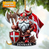 Maxcorners Custom Denmark Santa Ornament, Personalized Ornament 2D Flat LM2211