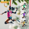 Maxcorners Custom Ornament, Handball Woman Ornament, Christmas Decor 2D Flat LM2211
