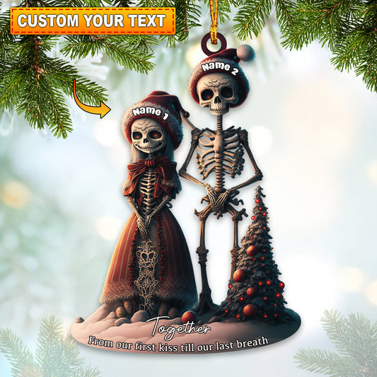 Maxcorners From Our First Kiss Till Our Last Breath Christmas Home Decor Christmas Ornament, Personalized Ornament 2D Flat LM2211