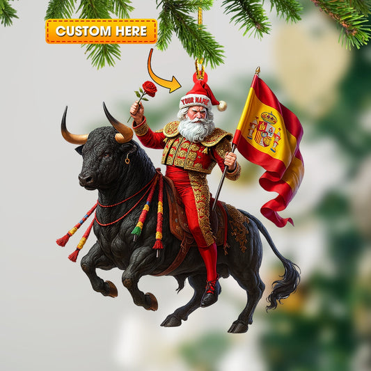 Maxcorners Christmas Spain, Home Decor, Christmas Ornament, Personalized Ornament 2D Flat LM2111