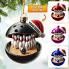 Maxcorners Bowling Lover Christmas Ornament, Personalized Ornament 2D Flat LM2211