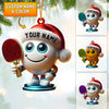 Maxcorners Table Tennis Racket And Ball Home Decor Christmas Ornament, Personalized Ornament 2D Flat LM2211
