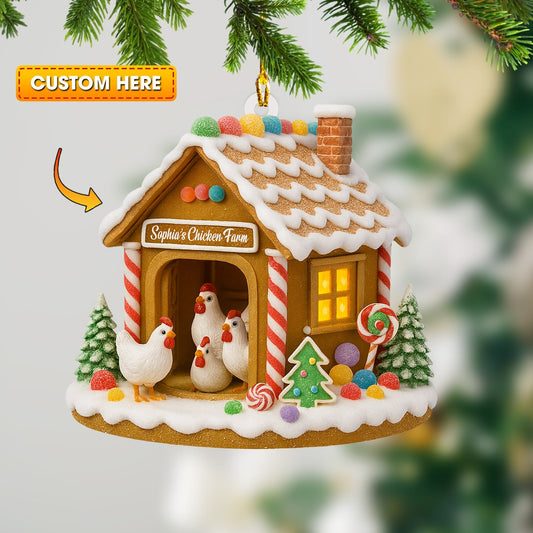 Maxcorners Chicken Farm, Home Decor, Christmas Ornament, Personalized Ornament 2D Flat LM2111