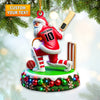 Maxcorners Custom Name Cricket Ball Ornament, Cricket Ball Lover Christmas Gift6 2D Flat LM2211