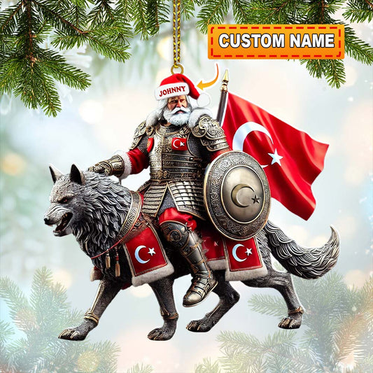 Maxcorners Custom Name Turkey Ornament, Turkey Lover Christmas Gift 2D Flat LM2111