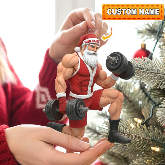Maxcorners Christmas Gymer Santa, Home Decor, Christmas Ornament, Personalized Ornament 2D Flat LM2111