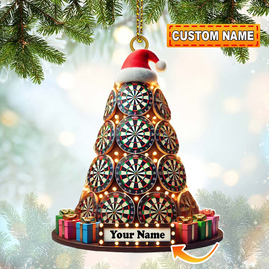 Maxcorners Custom Name Dart Ornament, Christmas Gift Decoration6 2D Flat LM2211